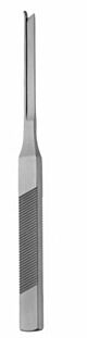 Osteotome Silver Guarded, Curved Right Stainless Steel 6-7/8 Inch Length