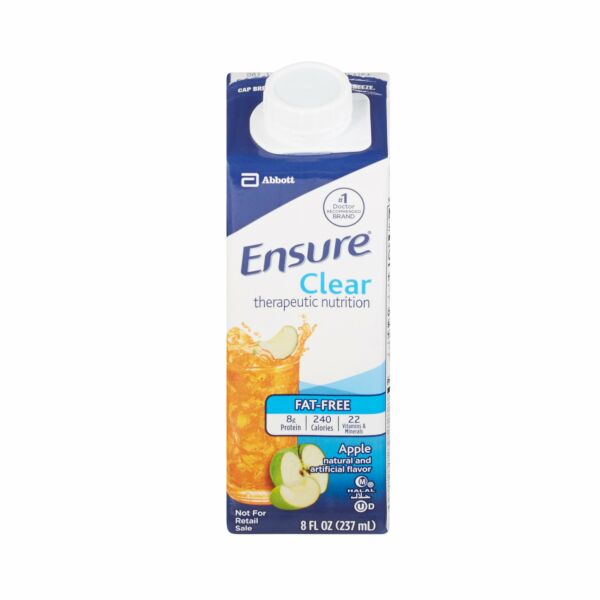 Ensure Clear Therapeutic Nutrition, Apple, 8 oz. Institutional Carton  5264903-Case - MAR-J Medical Supply, Inc.